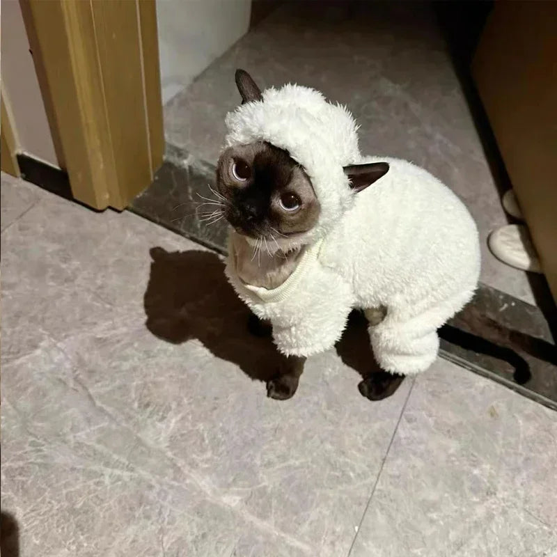 Pet Winter Warm Four-legged Pullover Lamb