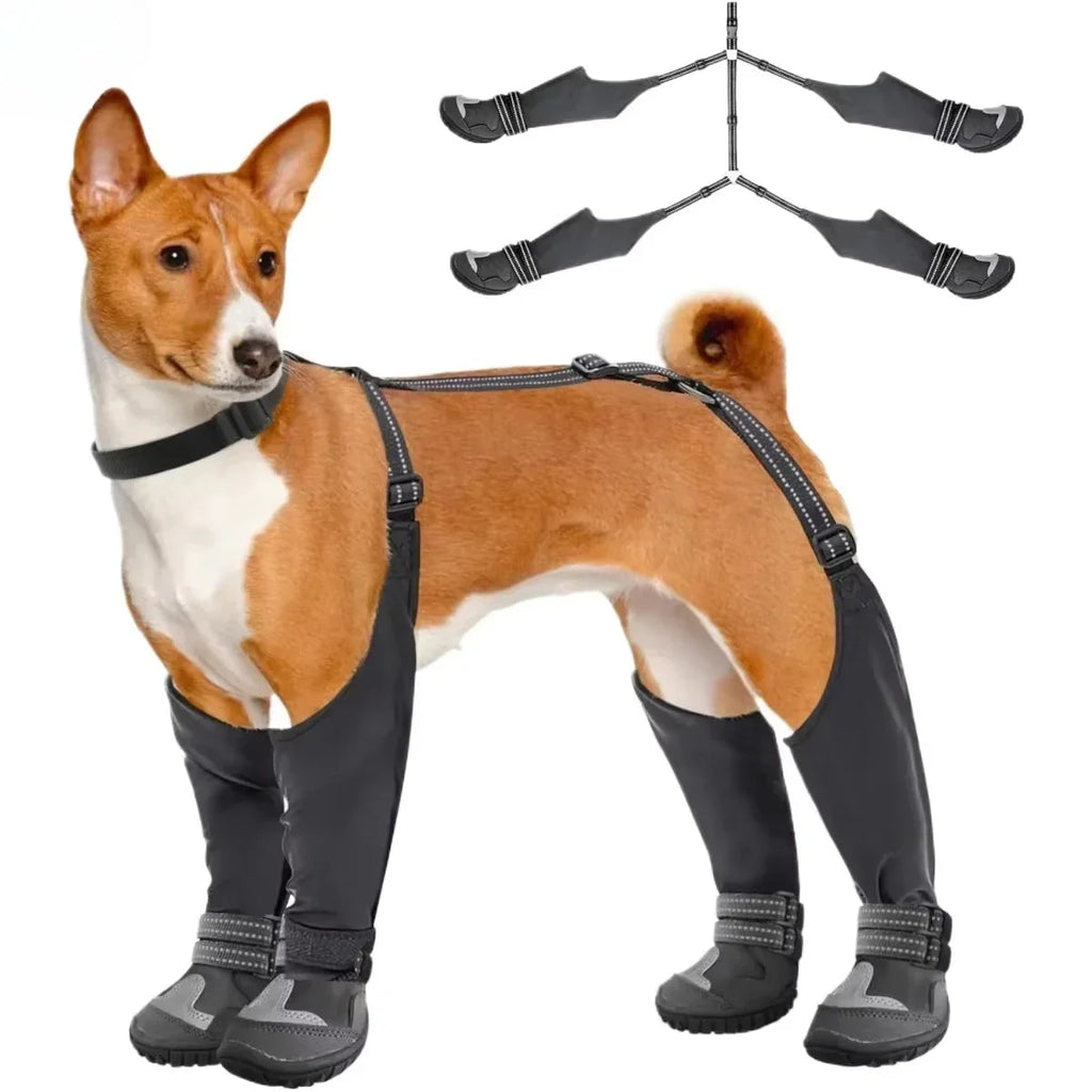 Pet Waterproof Suspender Boots for Tall Dogs