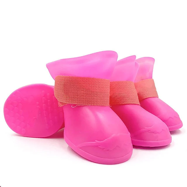 Pet 4Pcs Water Proof Rain Boots