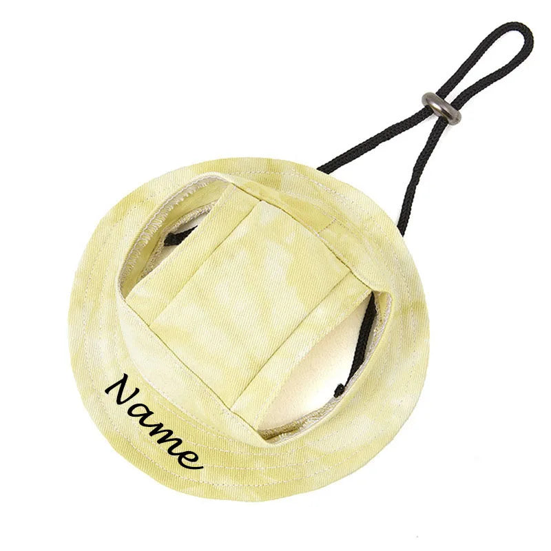 Pet Adjustable Sun Hat Personalized Name