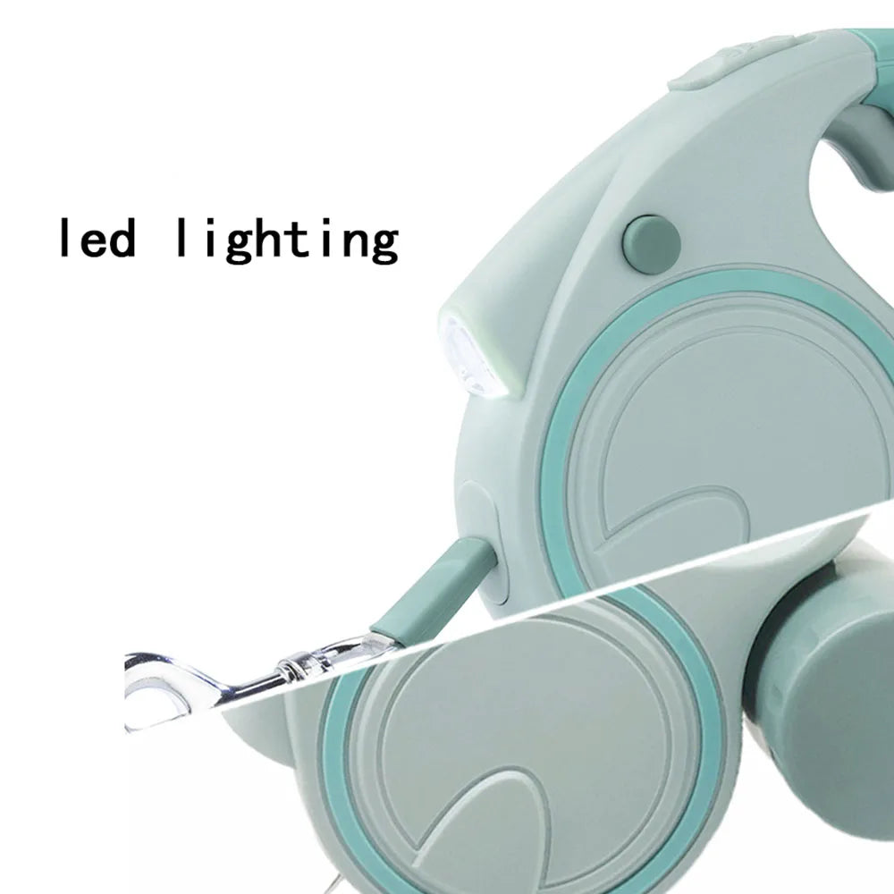 Pet Leash With Led Lights, Garbage Bag and Retractable Strap