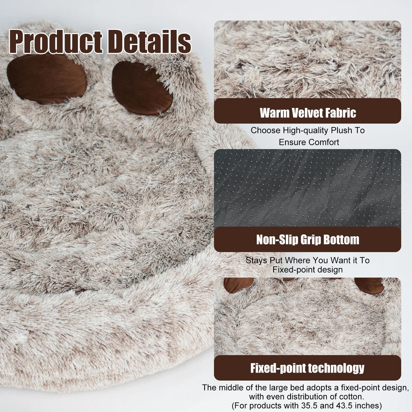 Round Plush Pet Bed