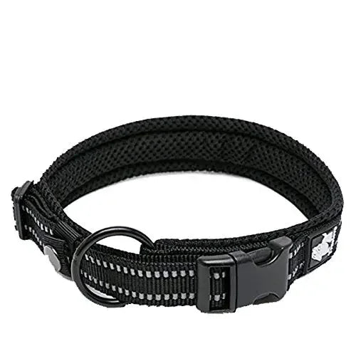 Pet Collar Nylon Adjustable Padded Soft Reflective Durable
