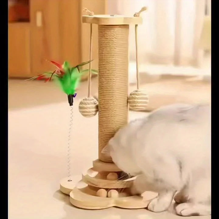 Cat Scratching Post with Interactive Balls