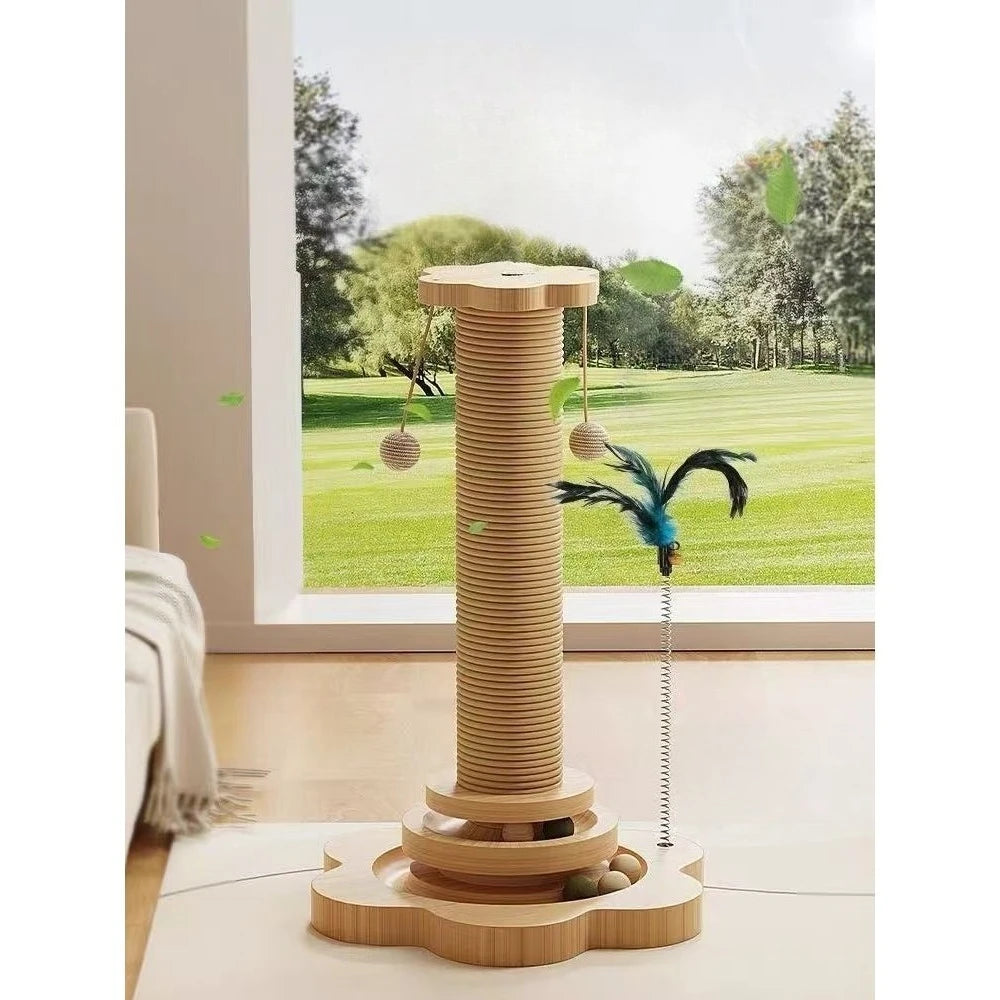 Cat Scratching Post with Interactive Balls