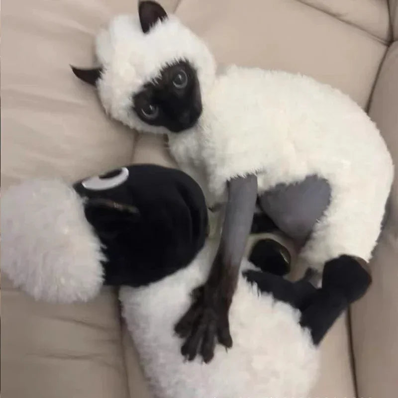 Pet Winter Warm Four-legged Pullover Lamb