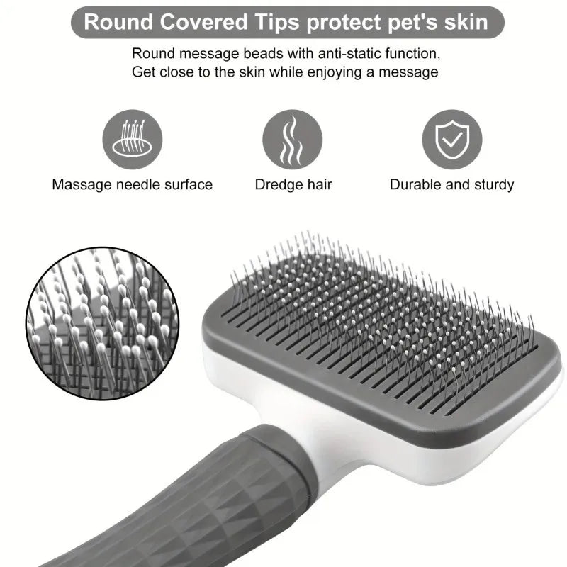 2-in-1 Pet Grooming Massaging Brush