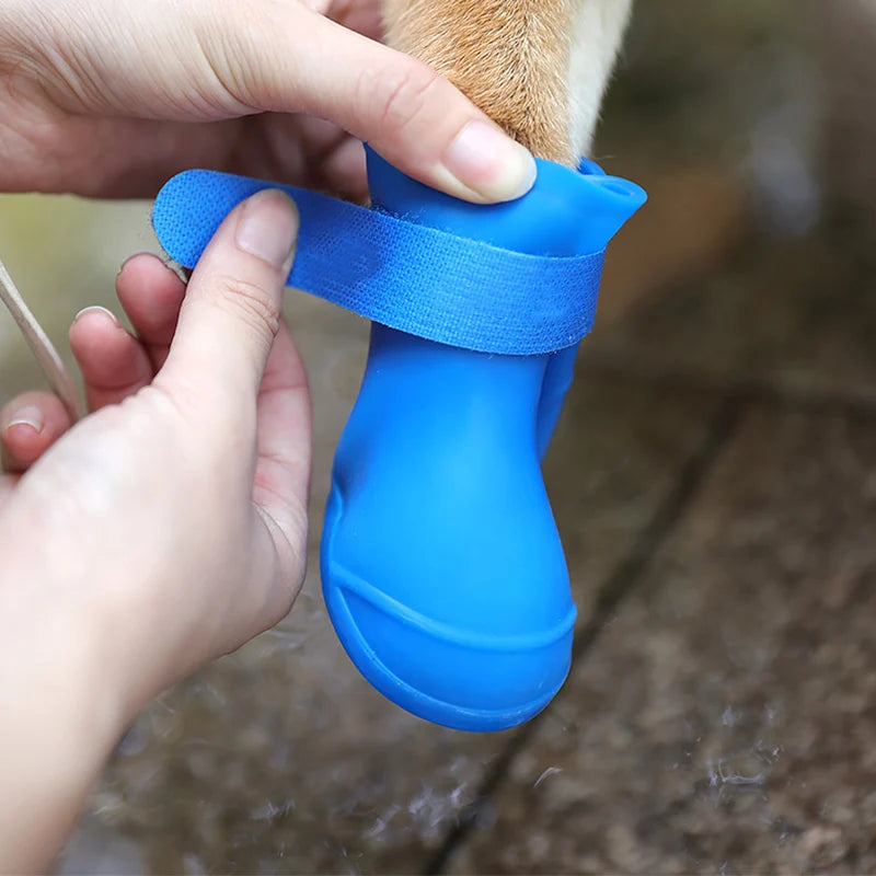 Pet 4Pcs Water Proof Rain Boots
