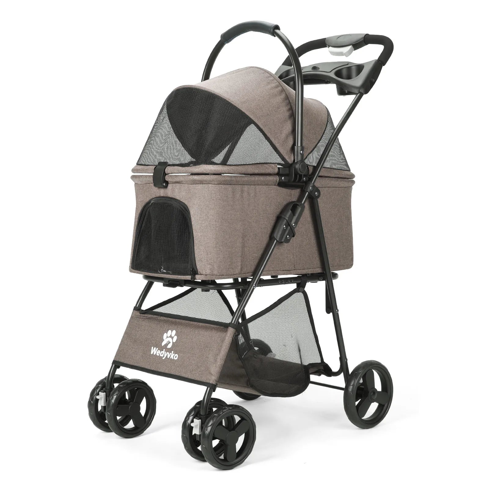 3 in 1 Foldable Pet Stroller with Removable Carrier