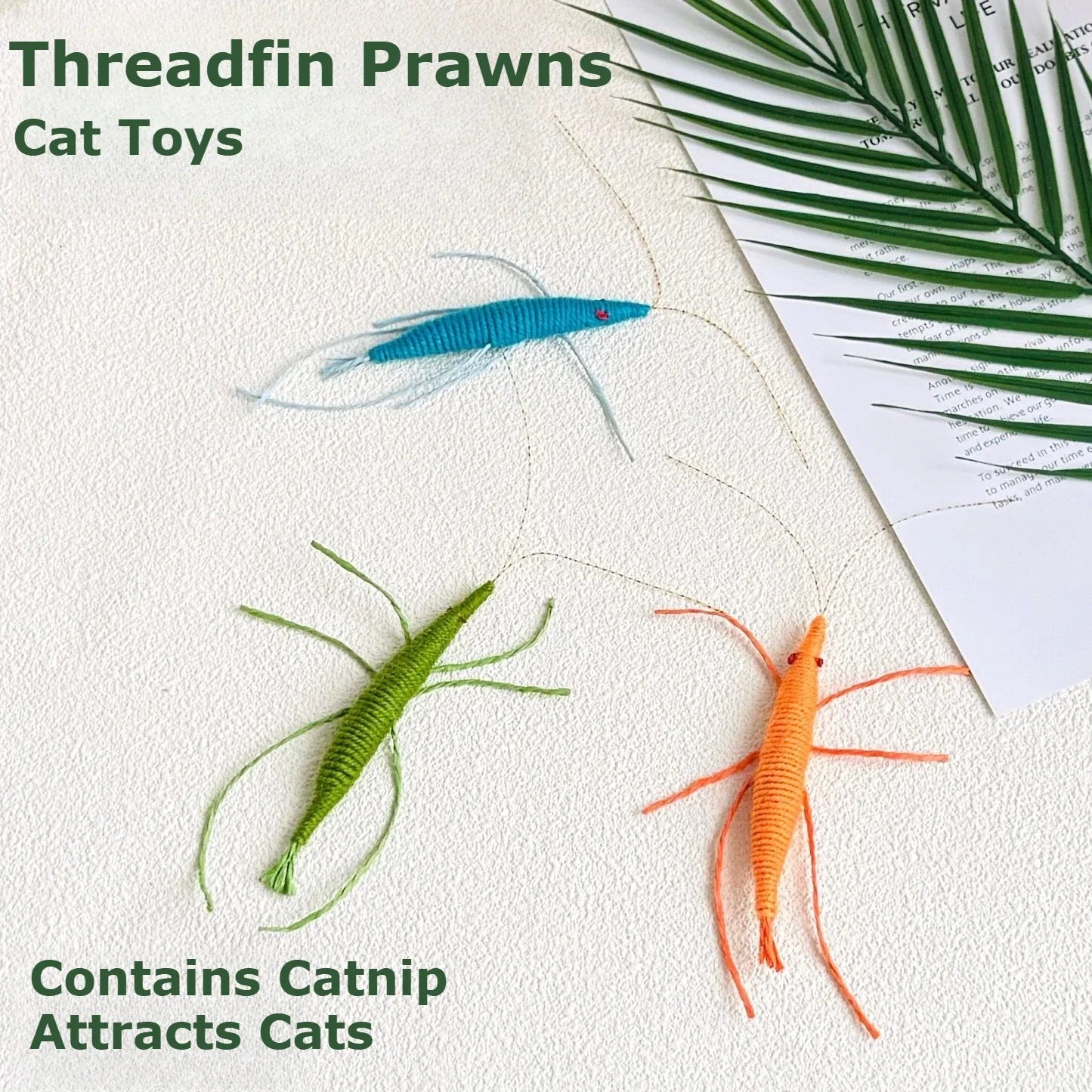 Cat Simulated wool shrimp toy containing catnip