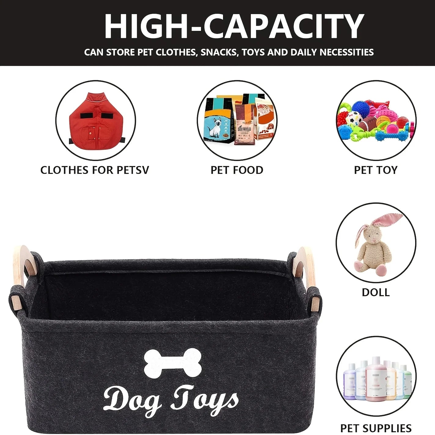 Pet Stylish Organizer Storage Basket