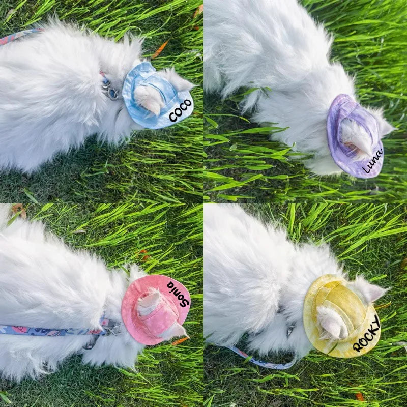 Pet Adjustable Sun Hat Personalized Name