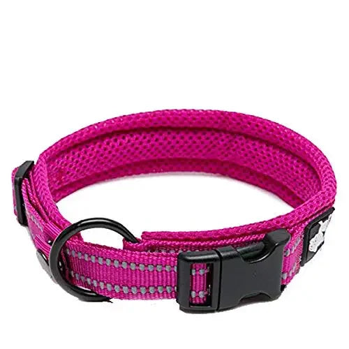 Pet Collar Nylon Adjustable Padded Soft Reflective Durable