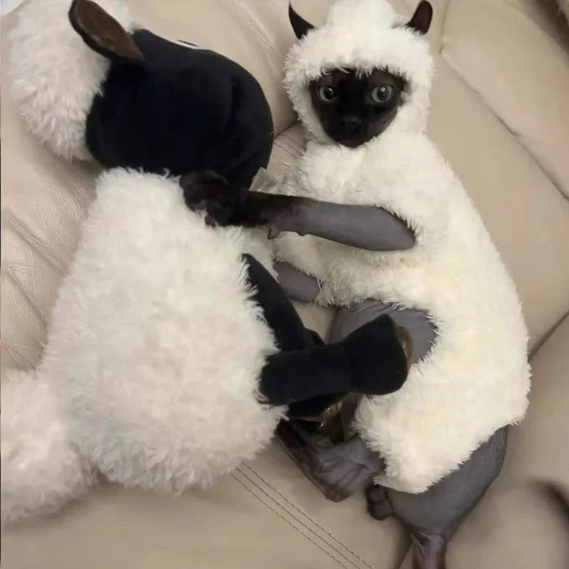Pet Winter Warm Four-legged Pullover Lamb