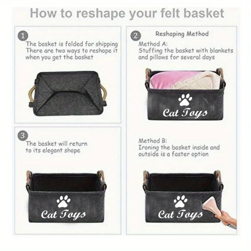 Pet Stylish Organizer Storage Basket