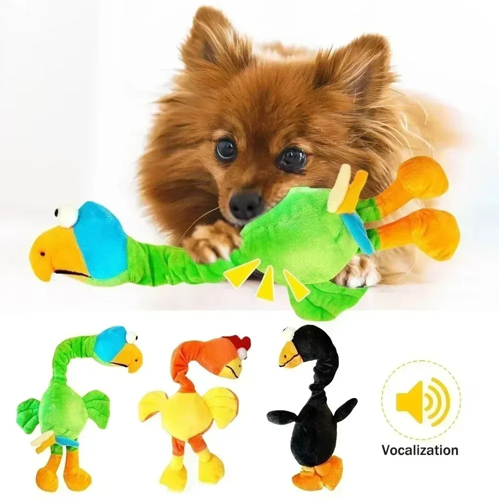 Dog teeth grinding screaming chicken toy