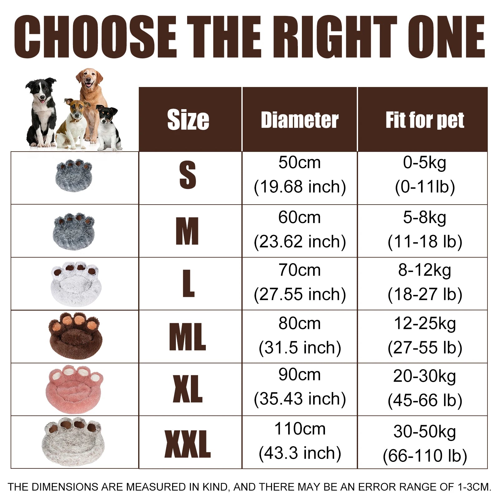 Round Plush Pet Bed