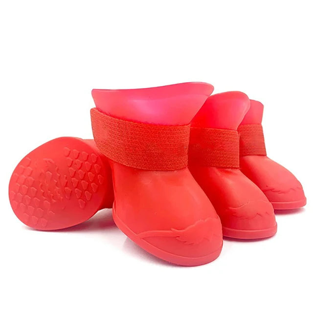 Pet 4Pcs Water Proof Rain Boots
