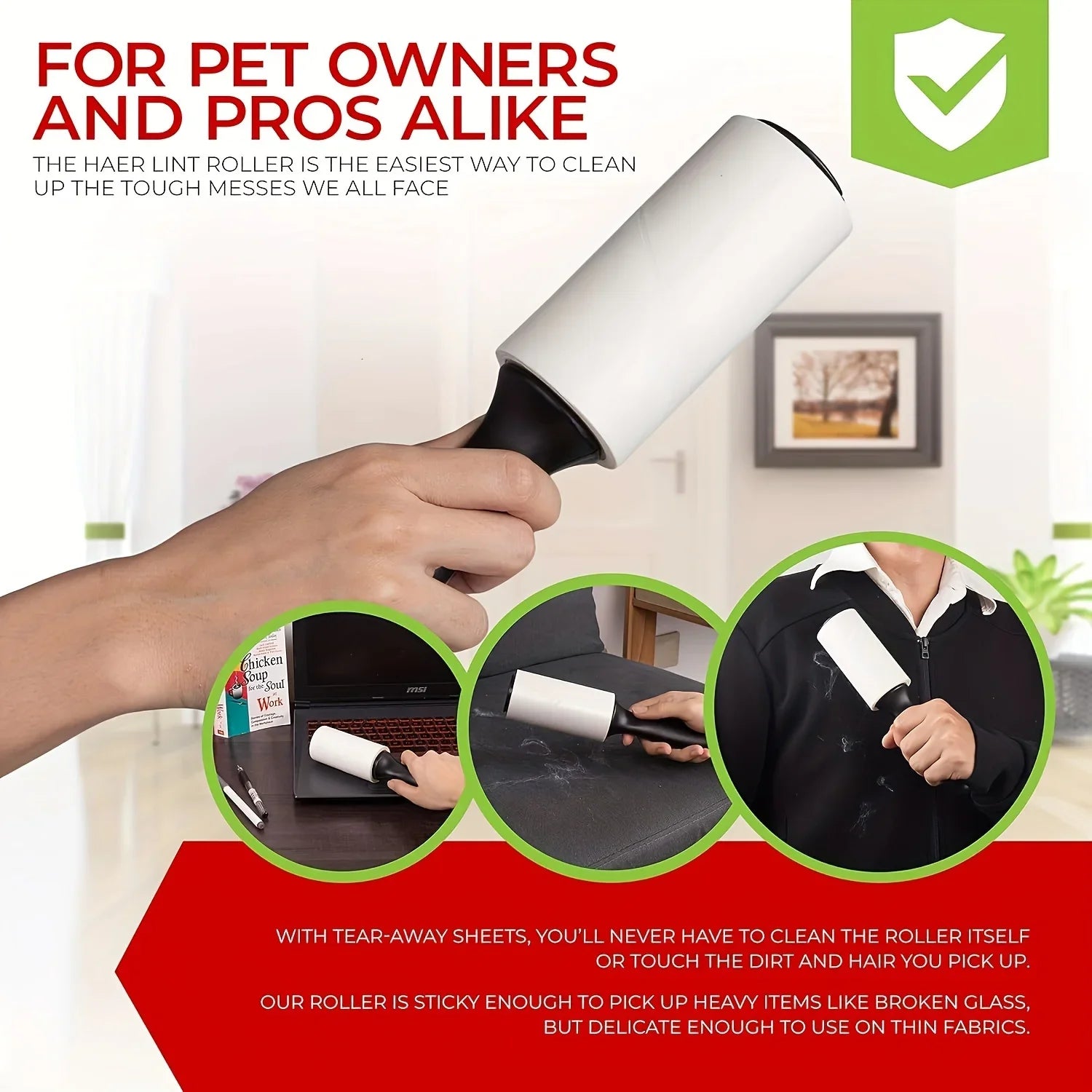 Extra-Sticky Lint Rollers for Pet Hair Removal