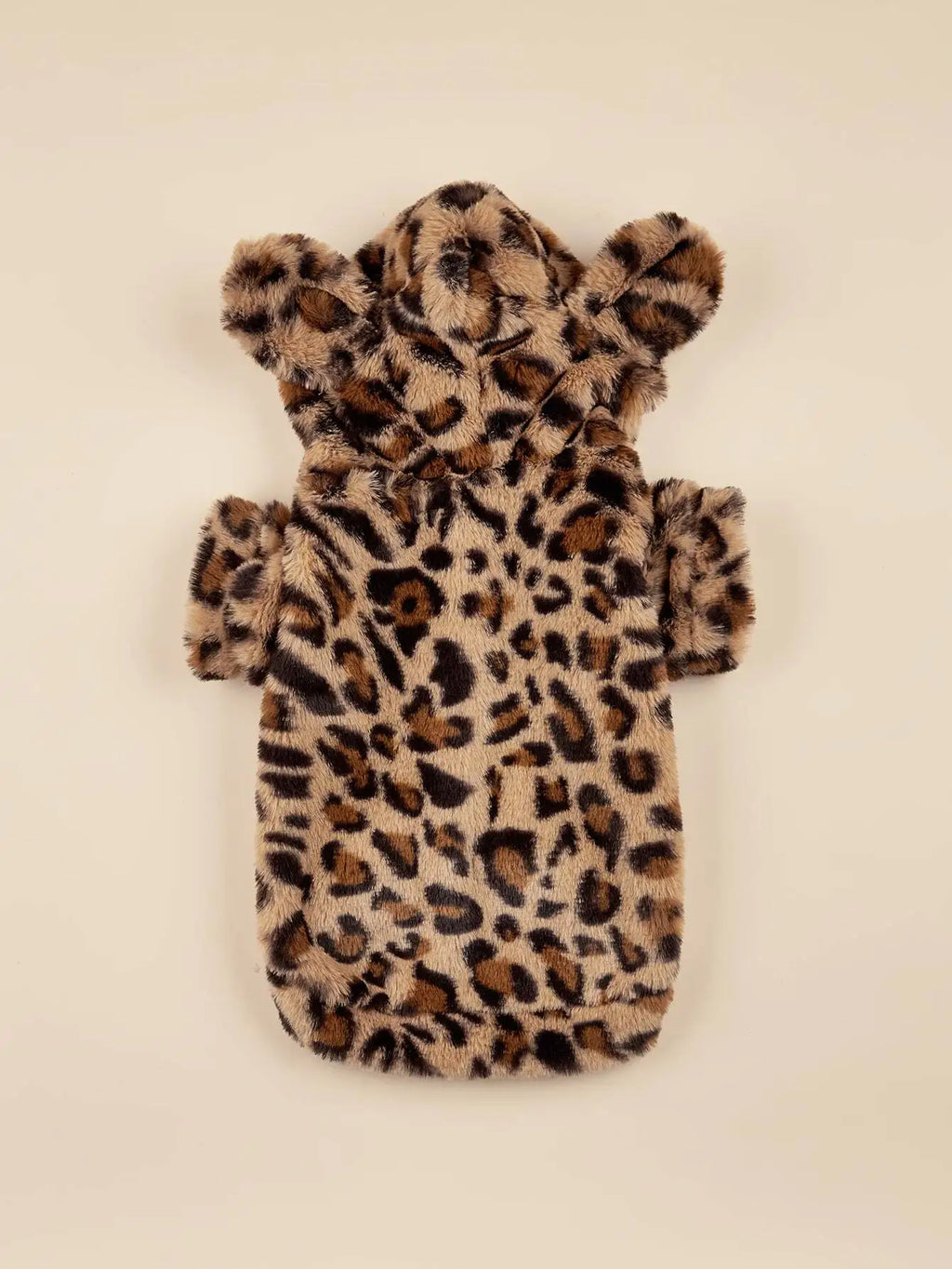Pet Leopard Print Hooded Dog Outfit