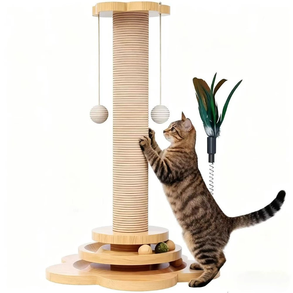 Cat Scratching Post with Interactive Balls