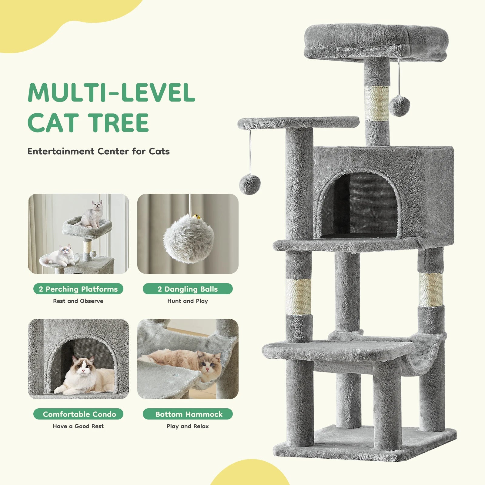 Cat Tree Tall Multi Climbing Tower