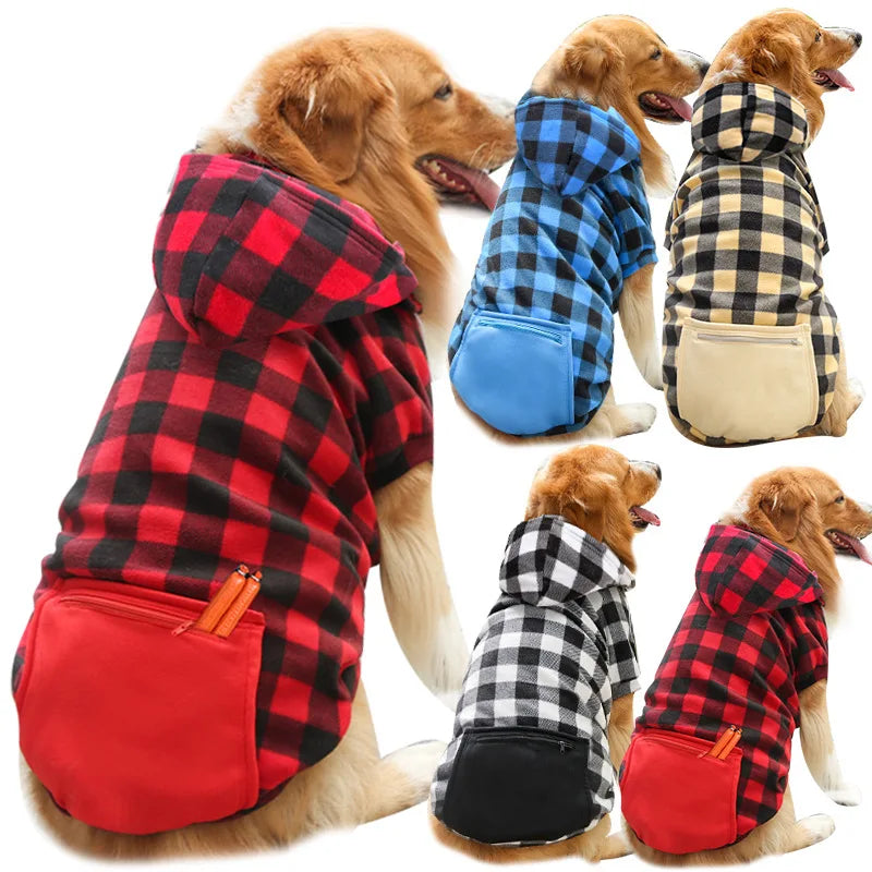 Pet Jacket Vest, Plaid Reversible