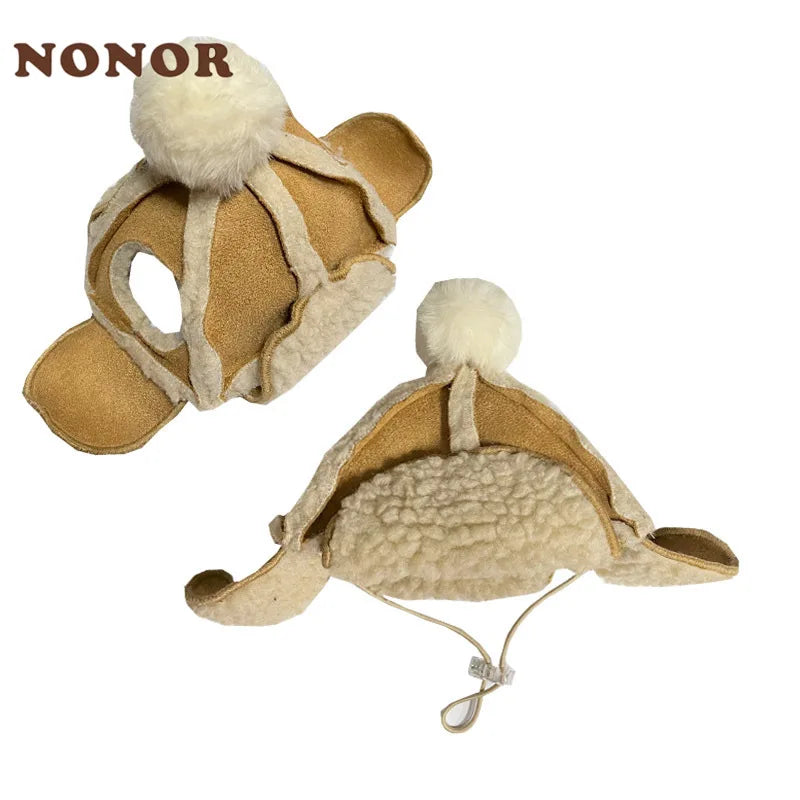 Pet Ear-popping adjustable Warm Hat