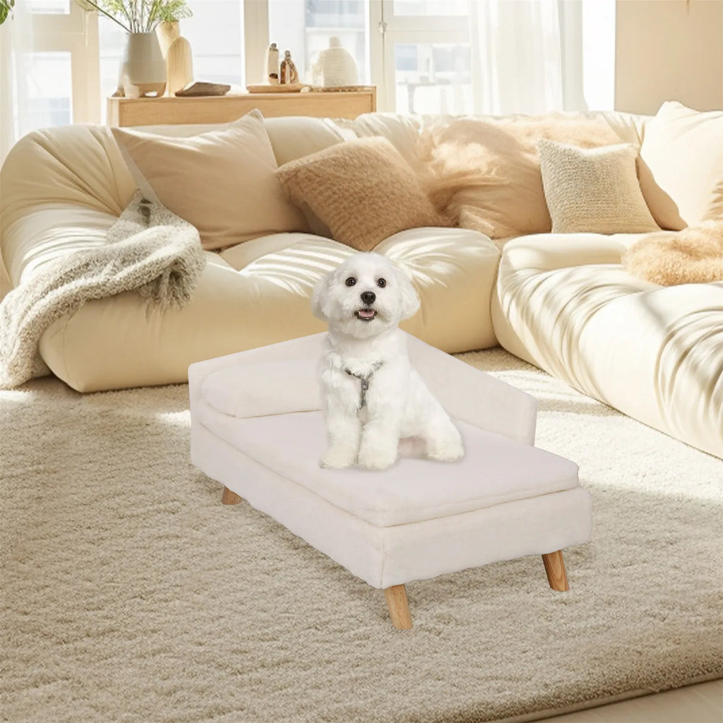 Waterproof Pet Sofa Bed with Sturdy Wood Legs