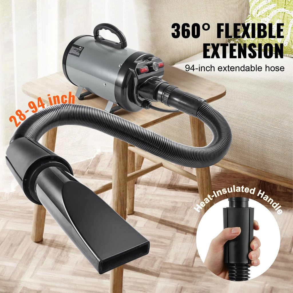 Pet Blow Dryer Grooming Adjustable Speed Temperature Control
