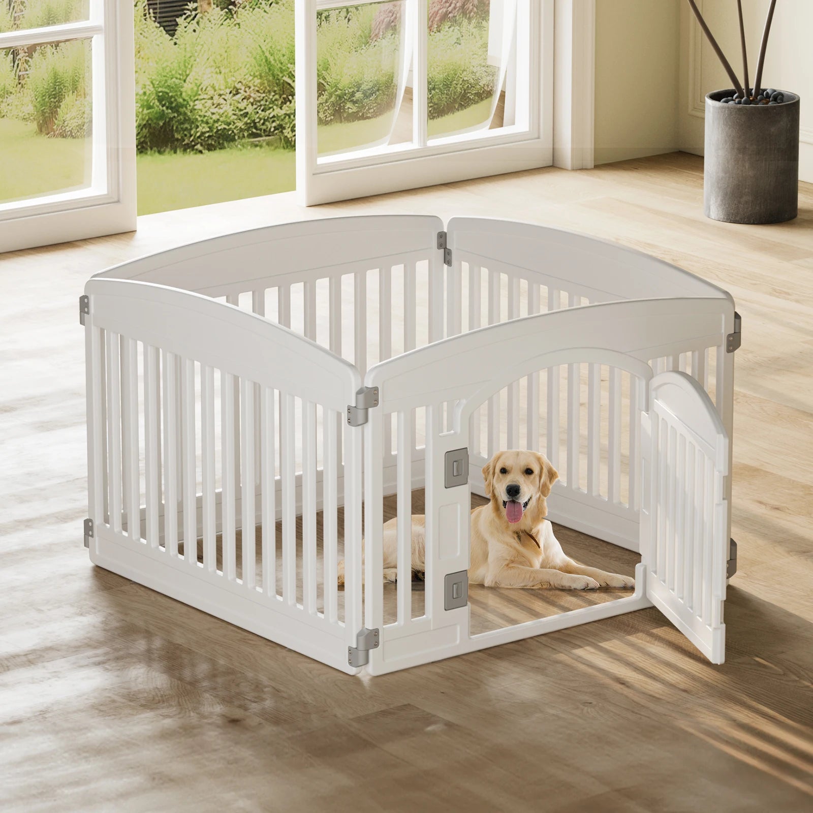 Pet Playpen 6 Panel 24IN Expandable Pen