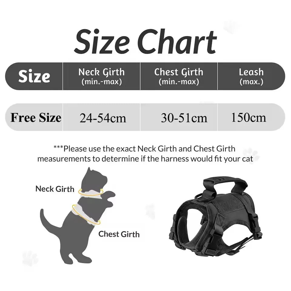 Pet Tactical Harness Traction Strap