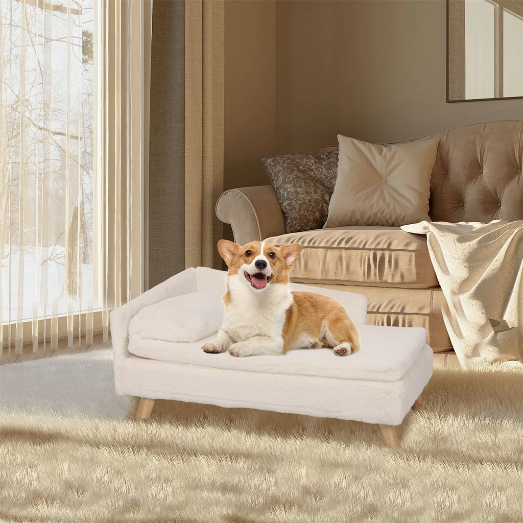 Waterproof Pet Sofa Bed with Sturdy Wood Legs