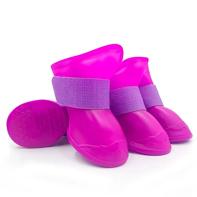 Pet 4Pcs Water Proof Rain Boots