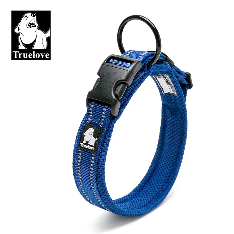 Pet Collar Nylon Adjustable Padded Soft Reflective Durable