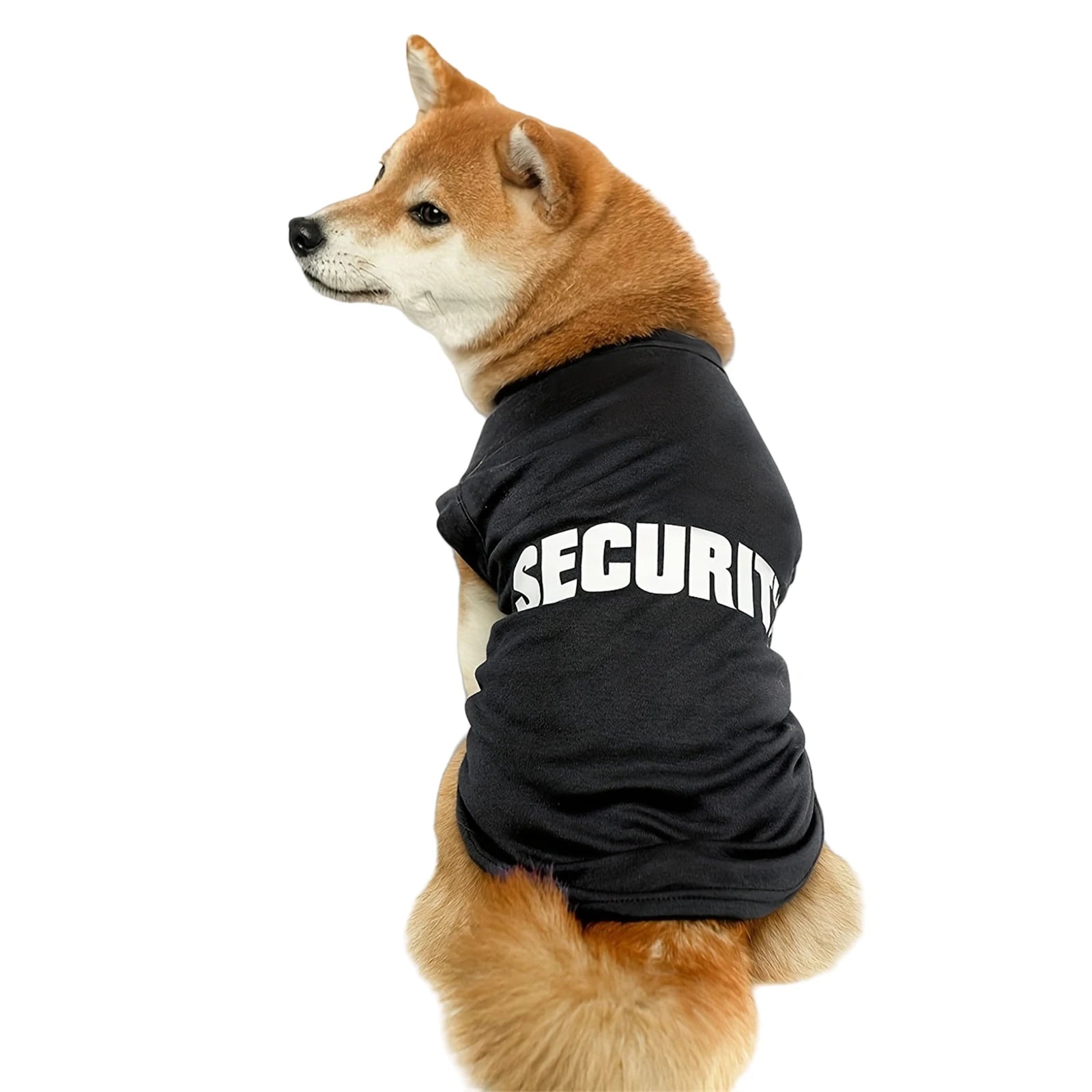 Pet T-shirt with the word Security on it