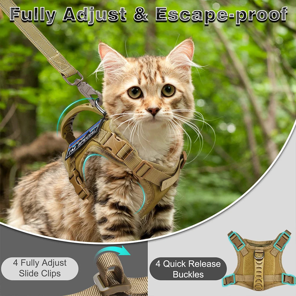 Tactical Cat Harness For Walking