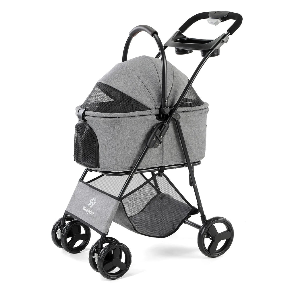 3 in 1 Foldable Pet Stroller with Removable Carrier