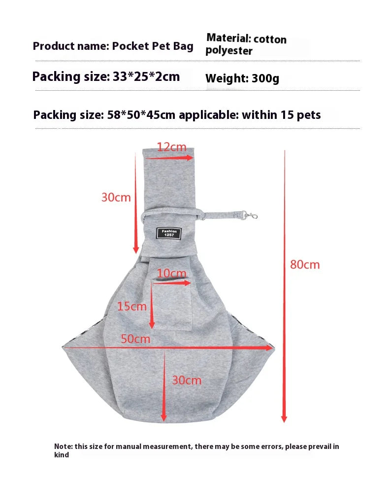 Pet Crossbody breathable folding portable bag
