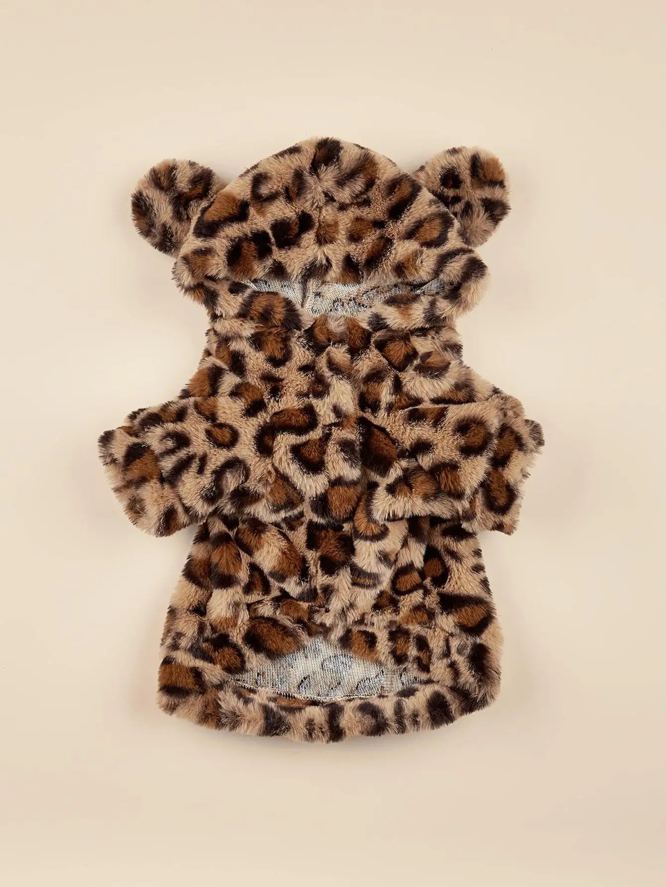 Pet Leopard Print Hooded Dog Outfit